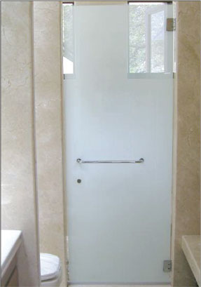 Heavy Glass Door with Towel Bar/Pull Handle Combo